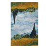 The Met Store Van Gogh Wheat Field with Cypresses Tea Towel