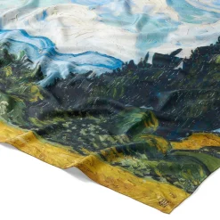 The Met Store Van Gogh Wheat Field with Cypresses Oversize Oblong Silk Scarf