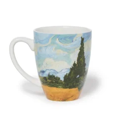 The Met Store Van Gogh Wheat Field with Cypresses Covered Mug with Tea Infuser