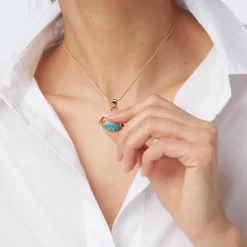 The Met Store Wedjat Eye Scarab Spinning Pendant Necklace