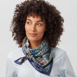 The Met Store William Morris Peacock and Dragon Square Silk Scarf