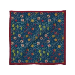The Met Store William Morris Pomegranate Cotton-and-Silk Pocket Square