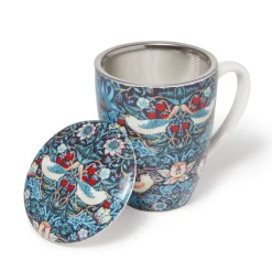 The Met Store William Morris Strawberry Thief Covered Mug with Tea Infuser
