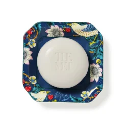 The Met Store William Morris Strawberry Thief Scented Soap and Porcelain Dish Gift Set