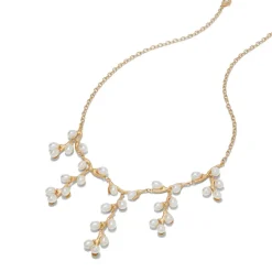 The Met Store Willow Catkins Pearl Bib Necklace