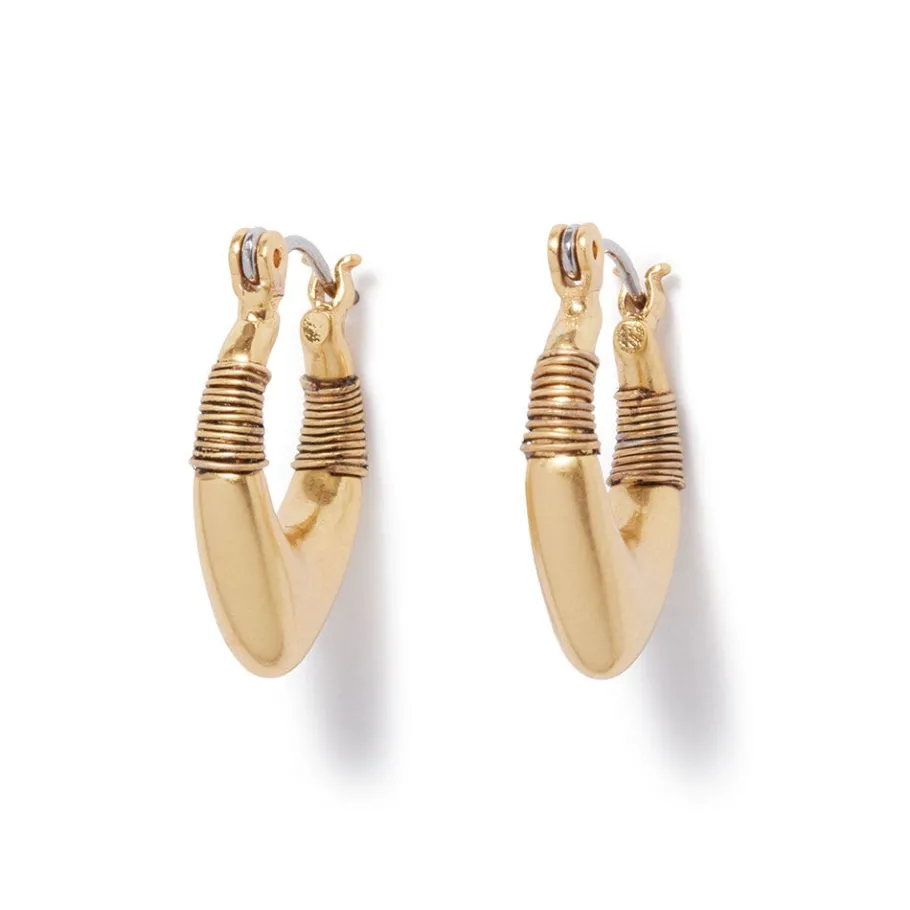 The Met Store Wrapped Chevron Huggie Earrings
