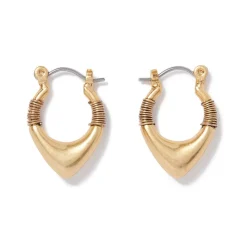 The Met Store Wrapped Chevron Huggie Earrings