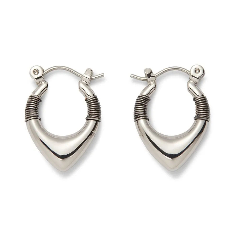 The Met Store Wrapped Chevron Huggie Earrings